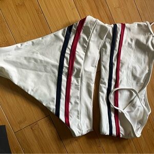 L*Space White Bikini with Red and Blue Stripes Set